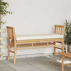 vidaXL Garden Bench with Cushion 110 cm Bamboo