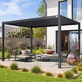 TOOLPORT primeyard Pergola en lames anthracite orientables