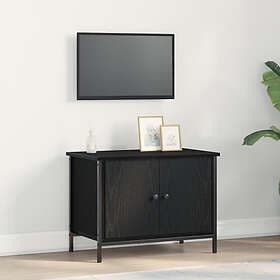 vidaXL TV Stand 60x35x45 cm Black Oak constructed wood