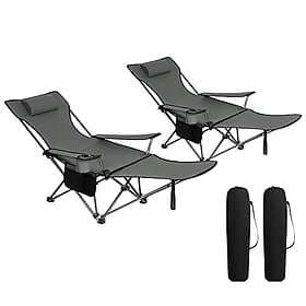 Woltu Set med 2 campingstolar CPS8148gr-2