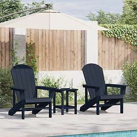 vidaXL Adirondack Stolar 2 st Marinblå 74x82x90 cm HDPE 3537430