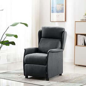 vidaXL Recliner Stol Mörkgrå Tyg 340153