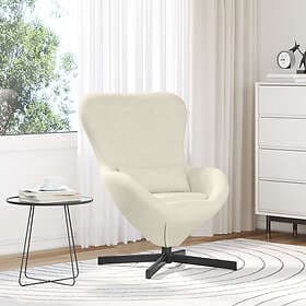 vidaXL Äggstol Cream Sammet 42002765