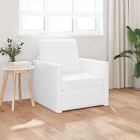 vidaXL 2-in-1 Sofa Bed Faux Leather White 74x77x81 cm