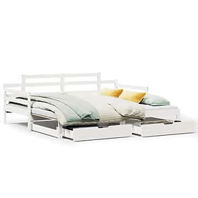 vidaXL Daybed Extendable with Drawers 90x200cm
