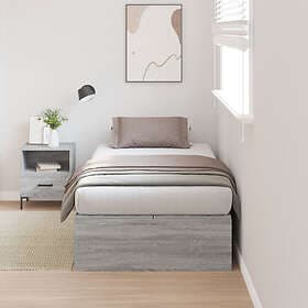 vidaXL Storage bed frame Gray Sonoma 75x190cm