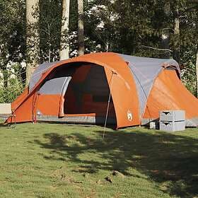vidaXL Family Tent dome 6 person gray and orange waterproof