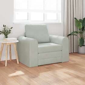 vidaXL 2-in-1 sofa bed light grey velvet 98x71x83 cm
