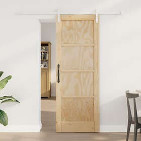 vidaXL Sliding Door with Hardware Set 73.5x198.5 cm Solid Pine