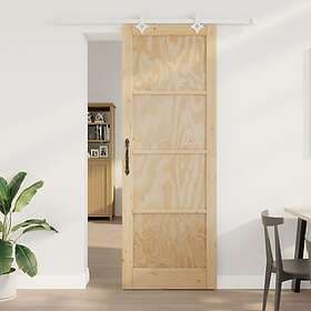 vidaXL Sliding Door with Hardware Kit 83x232 cm Solid Pine Wood
