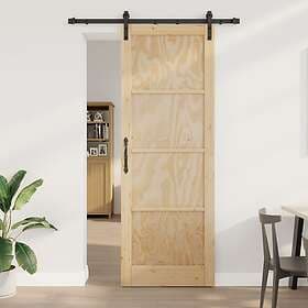 vidaXL Sliding Door Solid Wood Pine 83x232 cm
