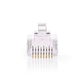 Nedis RJ45 Solid UTP CAT6 Straight Gold-plated 10 pcs. PVC Transparent Box