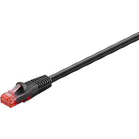 Goobay CAT 6 Outdoor Patch Cable, U/UTP, Black Copper Conductor (CU), Double Out