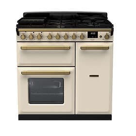 Rangemaster Estel Deluxe ESDL90DFPPCR/AB1 90cm Cream Antique Brass