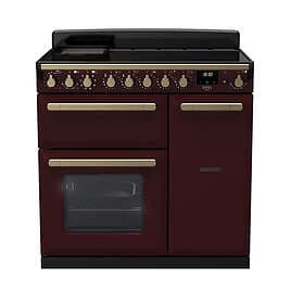 Rangemaster Estel Deluxe ESDL90EIPBOR/AB1 90cm Bordeaux Antique Brass