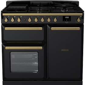 Rangemaster Estel Deluxe ESDL100DFPGBL/AB1 100cm Black Antique Brass