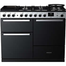 Rangemaster Edge Deluxe EDDLO110DFGBLK/CM1 110cm Black Glass Chrome