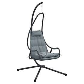 vidaXL Hanging Chair with Stand and Cushion Anthracite Steel