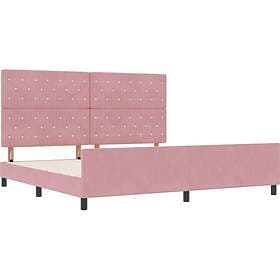 vidaXL Pink Velvet Bed Frame 200x200 cm