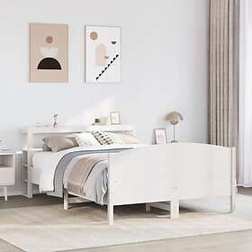 vidaXL Bed Frame without Mattress White 120x190 cm Small Double Solid Wood Pine