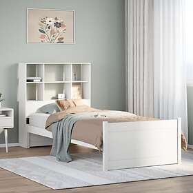 vidaXL Bookcase Bed without Mattress White 90x190cm Single Solid Wood Pine 33224