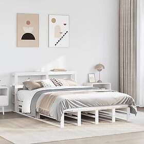 vidaXL Bed Frame without Mattress White 120x190 cm Small Double Solid Wood Pine 
