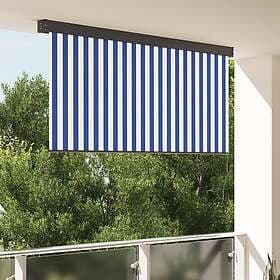 vidaXL Outdoor Roller Blind Striped Manual Blue and white 200 x 250 cm Fabric 36