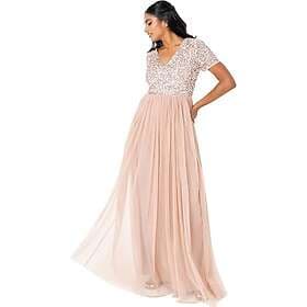 Maya Deluxe V Neckline Embellished Maxi Dress