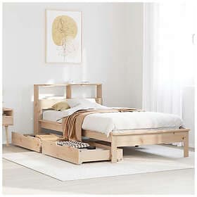 vidaXL Bookcase Bed without Mattress 90x190 cm Single Solid Wood Pine