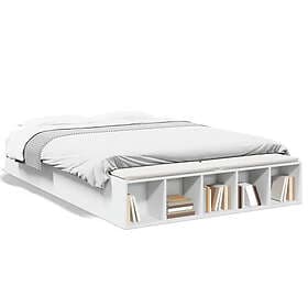 vidaXL Bed Frame without Mattress White 150x200 cm King Size