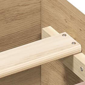 vidaXL Bed Frame without Mattress Artisan Oak 90x190 cm Single Engineered Wood