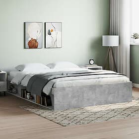 vidaXL Bed Frame without Mattress Concrete Grey 150x200 cm King Size King Size