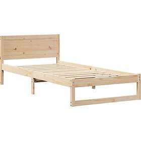 vidaXL Bed Frame Natural Solid Pine Wood 90 x 190 cm Convertible