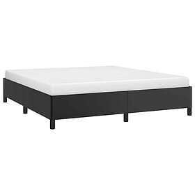 vidaXL Bed Frame without Mattress Black Super King Faux Leather
