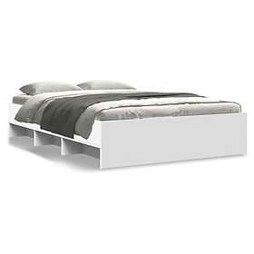 vidaXL Bed Frame without Mattress White 140x200 cm Engineered Wood