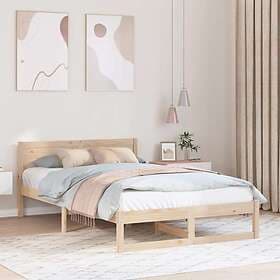 vidaXL Bed Frame Natural Solid Pine wood 120 x 200 cm Lightweight