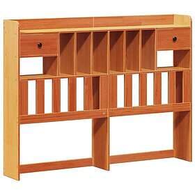 vidaXL Bookcase Bed without Mattress Wax Brown 140x200 cm Solid Wood Pine