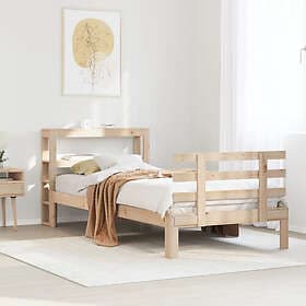 vidaXL Bed Frame with Headboard without Mattress 90x200 cm