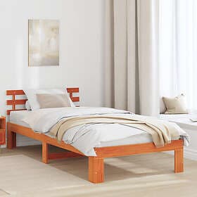 vidaXL Pine Wood Bed Frame Wax brown Solid wood 80 x 200 cm Durable