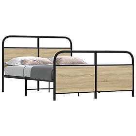 vidaXL Bed Frame Without Mattress 120x190 cm Small Double Sonoma Oak Engineered