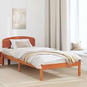 vidaXL Bed Frame with Headboard 75x190 cm Solid Wood Pine