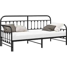 vidaXL Daybed Frame with Trundle Black 90x190 cm Steel