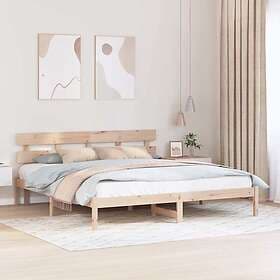 vidaXL Bed Frame with Headboard 180x200 cm Solid Wood Pine