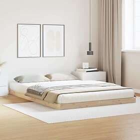 vidaXL Floor Bed Frame White 140x220 cm Solid Wood Pine
