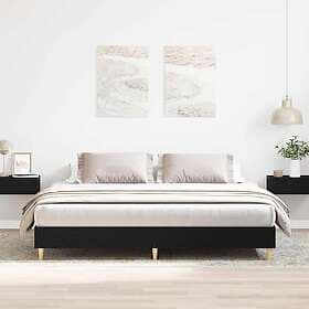 vidaXL Bed Frame Black Oak 180x200 cm Engineered Wood