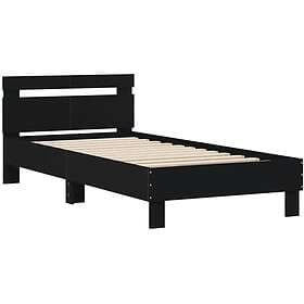 vidaXL Bed Frame without Mattress with LED Lights Black 100x200 cm