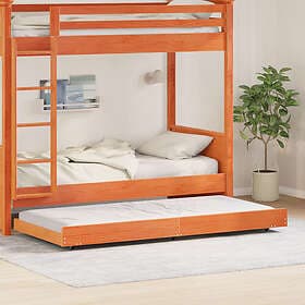 vidaXL Bed Frame Wax Brown Solid Pine Wood 90 x 200 cm Durable
