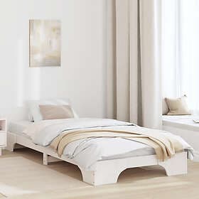 vidaXL Bed Frame White Solid wood 100 x 200 cm Durable
