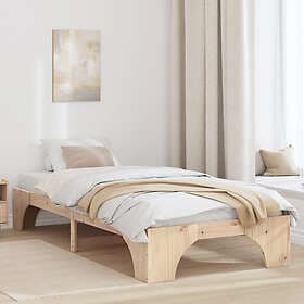 vidaXL Bed Frame Natural Wood Solid Pine wood Single Durable