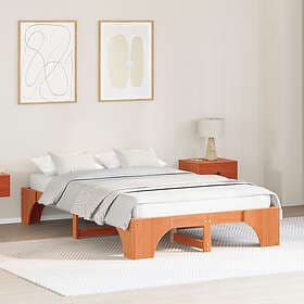 vidaXL Bed Frame Wax brown Solid wood 120 x 200 cm Durable Bed Frame
